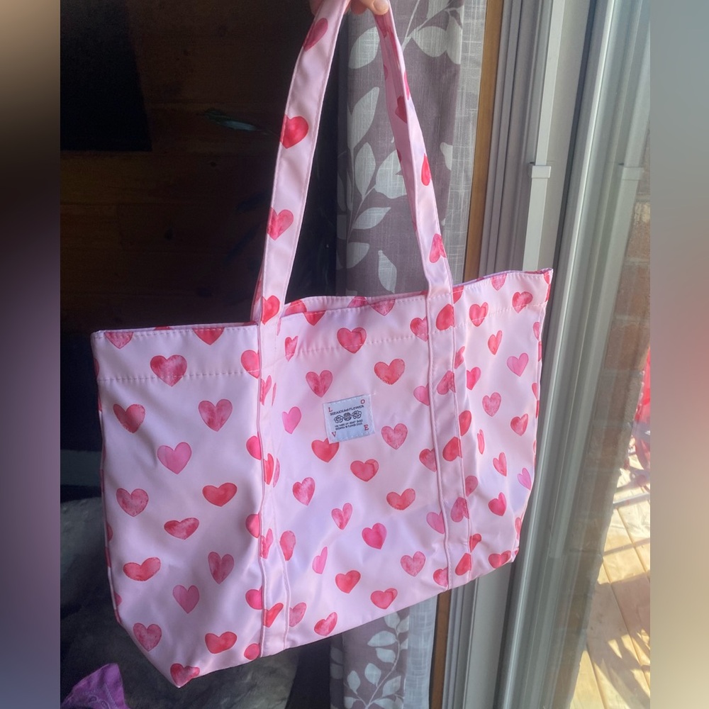 pink heart tote bag!